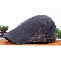 Mens Cotton Cap Sub-Letter Embroidery British Vintage Beret Forward Hat Hot Hat Adjustable pilka spalva