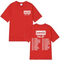 British Rock Band O-Oasis Live 25 Tour T Shirt Men Women Gothic Vintage Oversized T-shirt Men Women Cotton Short Sleeve T-shirts S