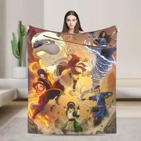 Avatarai: Paskutinis oro valdovas Flanelinis pledas Patvarus pledas sofai, foteliui Dekoratyvinis Madingas lovatiesė Sofos lovos užvalkalas 30x40in