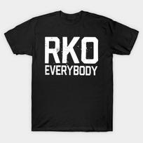 Men Black Print T-shirt Rko Everybody No-Cut Transfer Paper Print Cotton Tshirt 3XL juoda