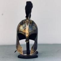 Medieval Knight Steel Authentic Troy Achilies Helmet Greek Helmet With Wooden Stand