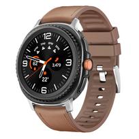NEW Original Leather Strap for Samsung Galaxy Watch8 Classic 46mm Replacement Band Watch 8 44mm 40mm No Gaps Bracelet Accessorie Watch 8 Classic 46mm šviesiai ruda spalva
