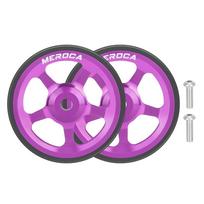 Aluminium Rubber Folding Bike Easy Wheels Compatible with For Brompton violetinė