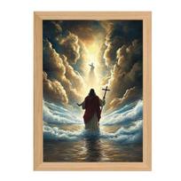 Glowing Picture Frame Light LED Religious Art Night Light for Home Wall And Tabletop Decorative Lights Birthdays Christmas Easter Holiday Decor F