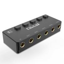 Cubilux Audio Splitter with 1 Input 5 Output Headphone Music for Electronic and Instrument Signal Splitter 6.35mm 5-Way Switch, 6.35mm Splitter, 5-Way