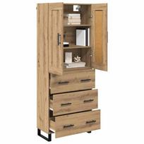 Highboard in Artisan Oak Finish 69.5 x 34 x 180 cm Engineered Wood