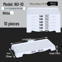 Melamine Rectangular Divided Hot Pot Serving Platter, 10-Pack