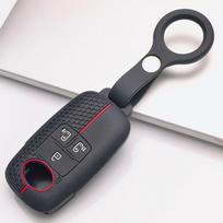Silicone Key Cover for Toyota Raize Tanto Rex Ativa Daihatsu Rocky Tanto Subaru Rex with Keychain Honeycomb Texture Racing Stripe Smart Key Fob Sleeve juoda