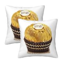 Ferrero Rocher 2 2 vnt. kvadratinė pagalvės užvalkalas Pagalvės užvalkalas Pagalvės užvalkalas Užtrauktukas Dekoratyvinis Komfortas Mėtomasis pagalvėlis Namams Sofa Peach skin 18*18(CM)-2Pcs