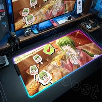 New Cool Anime Code Geass Mouse Pad Large RGB Desk Mat C.C. Table Cartoon Laptop Gaming PC Gamer Keyboard Office Computer Carpet RGB600x300x3mm