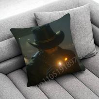 R-Red D-Dead Redemption Morgan Rdr2 Throw Pillow Case For 45X45Cm 40X40Cm 55X55Cm 50X50Cm 30X30Cm Square Car Pillowcase Shell Peach skin 18*18(CM)-1Pcs