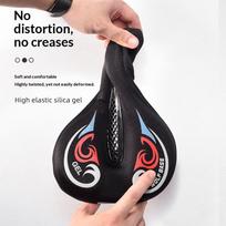 Bicycle Hollow Saddle Cover Velcro Shock-Absorbing Non-Slip Mountain Bike Seat Cushion Cover Riding Accessory Composite raudona