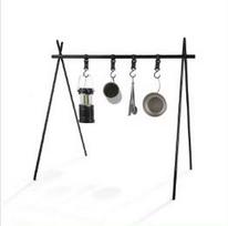 AG KingGear Outdoor Camping Hanging Rack Folding Tripod Foldable With Hook Cookware Pan Pot Lamp Storage Hanging Stand juoda