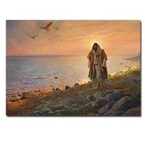 Religija Dekoratyvinis Jėzus ant Jeruzalės Drobės Aliejinis Paveikslas Krikščionybė Plakatas Svetainė Bažnyčia Sienų Menas Paveikslas Dekoracija 21cm×30cm NoFrame