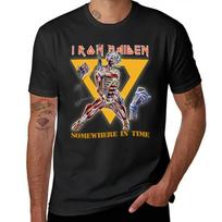 Iron Maiden  Somewhere In Time  Cyborg Eddie Graphic Print Heavy Metal Band Streetwear T-Shirt 4XL