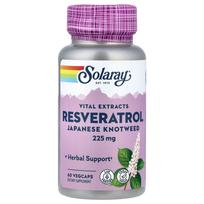 Solaray Essential Extract Resveratrol (Japanese Knotweed) 225mg Veggie Capsules 60 Count 60 pcs - 1 ea