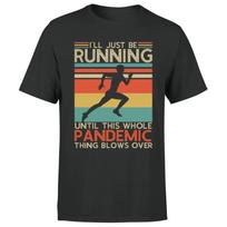 Funny Running For Him Mens T shirt Run Lover Fitness Adults Retro Tee L