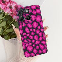 Skirta Motorola Moto G67 Power / G57 Power Mielas Gėlių Drugelio Katės Dažytas dėklas MOTO G67Power Juodas Silikoninis Minkšti Telefonų dėklai Moto G67 Power pink