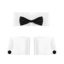 3Pcs/Set Gentleman Bow Tie Cuffs Set Designer Cosplay Outfit Fashion Waiter Tuxedo  Wedding balta