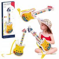 Gitara Elektryczna Dla Dzieci Mikrofon Światło Dźwięk Zabawkowy Instrument