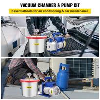 2 galonų vakuuminė kamera su silikono epoksidinėmis dujomis 4CFM 1\/3HP siurblys