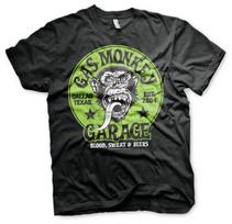 Officially Licensed Gas Monkey Garage Green Logo Men'S T-Shirt S-5XL Sizes XXXXL gray