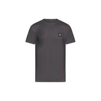 Stone Island Compass Patch Logo T-Shirt Charcoal Men Tops Grey 801524113-V0065 S