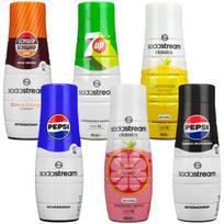 6x sirupas "SodaStream" 440ml - "Pepsi", "Pepsi Max" be cukraus, 7UP, "Schwip Schwap" be cukraus, "Pink Grejpfruit Zero", "Lemon Zero