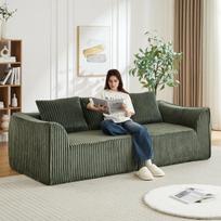 Virvutinė sofa, 235 cm, su dviem pagalvėmis, 1 vnt