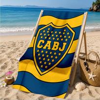 Juniors Football Club Design Printed Microfiber Beach Towel, Soft And Absorbent, Quick-Dry, Ideal for Summer Travel, Beach Essential, Swimming Pool 70cmx140cm(27x55inch)