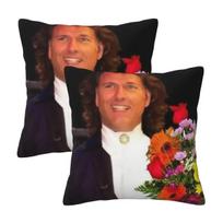 Andre Rieu Best Of Andre Rieu 2 Pcs Square Pillowcase Pillow Cover Cushion Decor Comfort Throw Pillow For Home Living Room Peach skin 18*18(CM)-2Pcs
