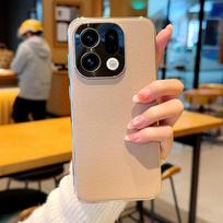 Luxury Electroplated Phone Case for OPPO Find X9 Pro FindX8 Ultra X7 X8S Plus Lens Protection Lychee Pattern Leather Hard Cover OPPO Find X7 Ultra