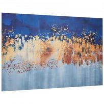 Akustinės plokštės, 6 vnt. meno saviklijuojamos garso izoliacinės sienų plytelės, 180x120x1 cm, pastelinių spalvų, poliesterio pluoštas