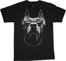 Doberman Tee Gangster Bad Ass Dog W Shades Dawg 101015 Unisex marškinėliai S