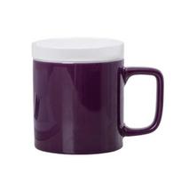 Yousheng Tea Cup Ceramic Tea Steeping Mug with Filter Large Capacity Tea Strainer Cup with Lid for Home Office violetinė