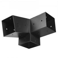 Pergolos laikiklių rinkinys, 92x92 mm, juoda, anglinis plienas