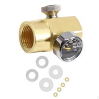 Bottle Cylinder CO2 Refill Connector Adapter with 2000PSI Pressure Gauge,Practical Easy Installation TR21 4 to CGA320