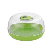 Avocado Storage Container with Airtight Lid for Freshness Preservation BPA Free Plastic Food Keeper for Half Avocados and Other Fruits žalia