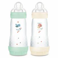 Kūdikių buteliukų rinkinys MAM Easy Start Anti-Colic 320ml Mėta ir Medvilnė