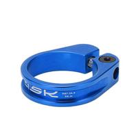 Aluminum Zinc Zinc Alloy Bicycle Seatpost Clamp Seat Tube Clip Seat Tube Clamp Bike Saddle Seat Clamp blue-34.9mm