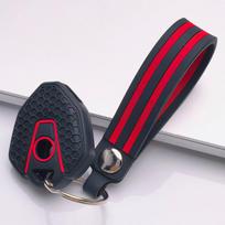 Key Cover for CFMOTO 450MT Mt450 450SR 650SR 700CLX 800MT 650MT 800NK with Keychain Honeycomb Texture Racing Stripe Motorbike Key Sleeve Accessory juoda