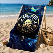 Fc Crest Design Printed Microfiber Beach Towel, Soft And Absorbent, Quick-Dry, Ideal for Summer Travel, Beach Essential, Swimming Pool 70cmx140cm(27x55inch)
