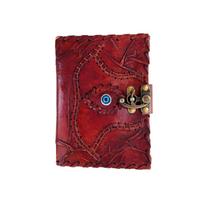 Grimoire Journal - Vintage Leather Blank Notebook, 200 Pages One Size