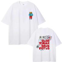 Men's Oversized Fashion Hip Hop T-Shirt, Bad Bunny World Tour Graphic Tee with Frog Print from Debi Tirar Mas Fotos DTMF Music Album T-shirt 4XL