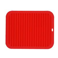 Heat Insulation Pad Silicone Table Mat Waterproof Placemat Perfect for Plates raudona