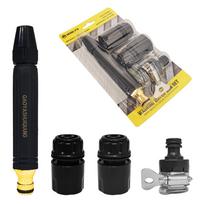 Black Diamond High-Pressure Household Straight Spray Water Gun with QP4102 Water Pipe Joint Set Car Cleaning Tool Plastic with clamp
