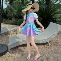 Girls Mermaid One Piece Swimsuit with Built In Padding for Summer Beach Vacation 120