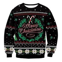Unise Girls Ladies Womens Xmas Christmas Novelty Jumper Sweater Rudolph Top Plus Size S juoda