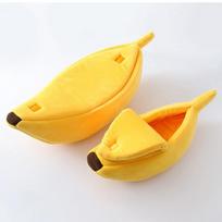 Bananinis kačių lovas namas Juokingas, mielas, jaukus kačių kilimėlio lovos, šiltos, patvarios, nešiojamos naminių gyvūnėlių krepšelis. S 40x15x10cm orange