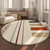 Maroko stiliaus miegamojo dekoras Apvalus kilimas Purus minkštas pliušinis grindų kilimėlis Amerikietiški retro kilimai svetainei Storas studijų kilimas 80x80CM